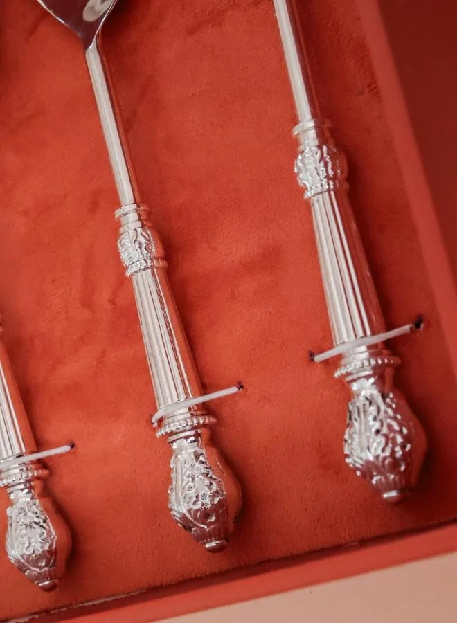 كازا كيسيرا طقم ملاعق تقديم فضية من إلارا لتقديم راقٍ على المائدة